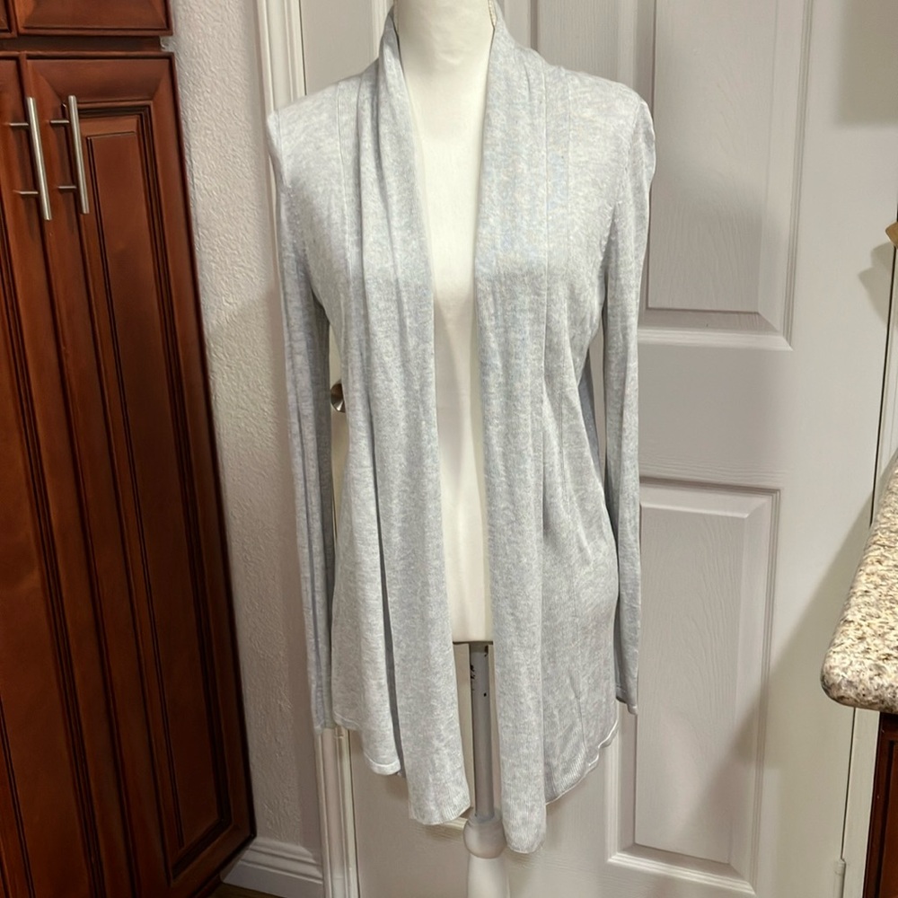 Cyrus Gray Open-Front Cardigan Sweater Size:M